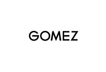 Fekete GOMEZ felirat fehér háttéren, letisztult, modern betűtípussal.