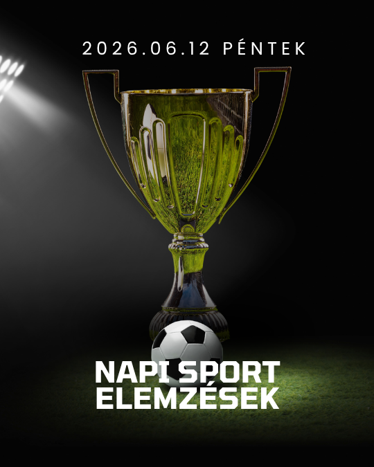 Fekete háttéren bokszkesztyű részlete, fehér szöveggel: Napi Sport Elemzések, 2026.06.11., csütörtök.