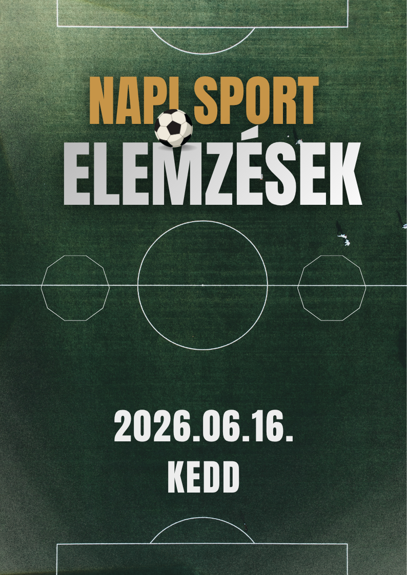 Zöld futballpálya háttér, fehér vonalakkal, középen labdával és Napi Sport: Elvizészek felirattal.