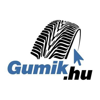 Fekete-fehér ujjlenyomat minta felett kék Gumik.hu felirat, kék kurzorral és nyíl ikon.
